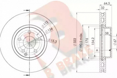 R BRAKE 78rbd25558 -  Тормозной диск